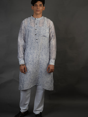 Grey Batik Long Kurta