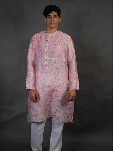 Pink Batik Long Kurta