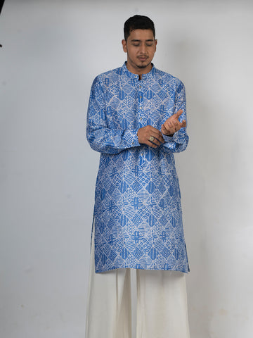 Blue Print Long Kurta