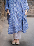 Oversized Ink Blue Kaftan Shirt