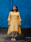 Mango Yellow Batik Kurta