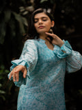 Aqua Blue Batik Kurta