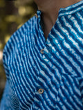 Aqua Indigo Striped Shirt