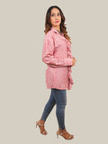 Onion Pink Stripes Frill Shirt