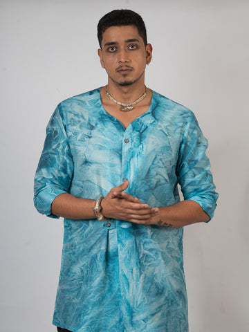 Aqua Blue Short Kurta