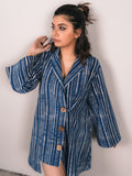 Bagru Striped Jacket Dress