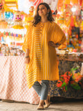 Oversized Mango Yellow Shirt Dress