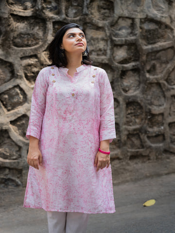 Pink Batik Kurta