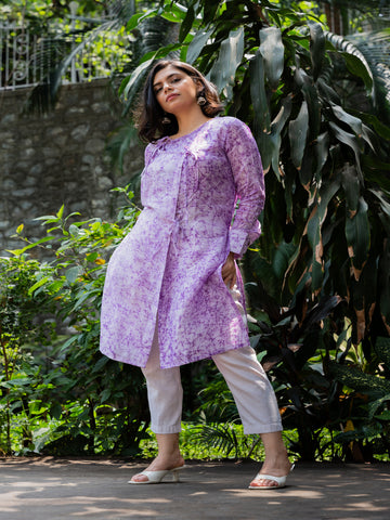 Mauve Batik Kurta