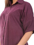 Katha Purple Drop Shoulder Shirt
