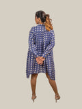 Dark Grey Polka Dot Shirt Dress