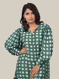 Deep Green Polka Dot Dress