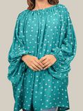 Aqua Green Polka Dot Balloon Dress