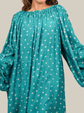 Aqua Green Polka Dot Balloon Dress